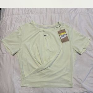 Nike Women's Light Yellow Twist Front Top